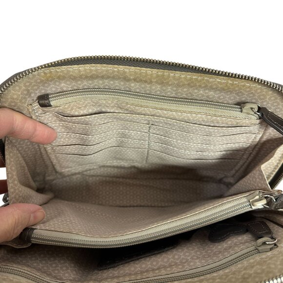 Brighton Organizer Pretty Tough JOJO Studded Crossbody Bag Pewter Gray - Picture 8 of 16